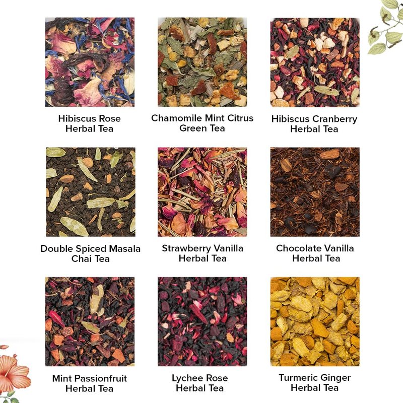 VAHDAM Mother’s Day Gift – Top 9 Exotic Loose Leaf Tea Sampler (18+ Cups) – Floral & Fruity Blends – Hot & Iced Tea Variety Pack | Gift for Mom & Women