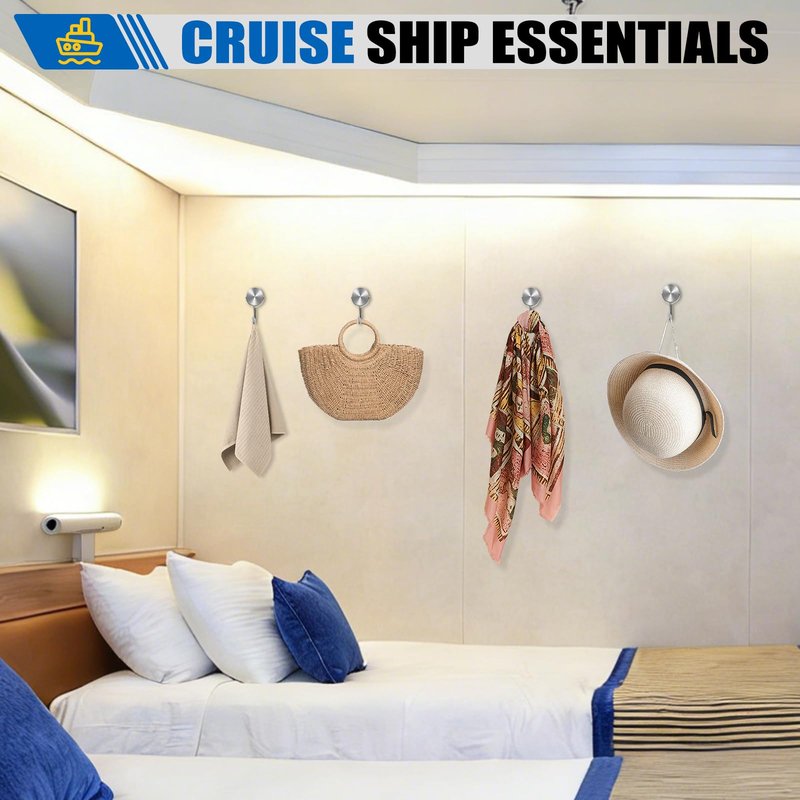 LOVIMAG Magnetic Hooks for Cruise Cabins, 60Lbs Swivel Magnetic Hooks Heavy Duty, Cruise Ship Essentials, Locker Accessories, Magnet Hook for Classroom, Refrigerator, Hanging, Grill -6 Pack