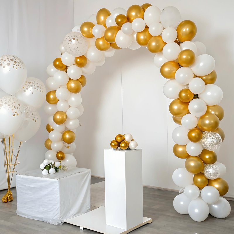 APLANET 150pcs Gold Balloons Different Sizes 18 12 10 5 Inch, Happy New Year Latex Balloons for Gold Themed Birthday Wedding Baby Shower Party, Grad Anniversary Supplies, Arch Kit Decoration