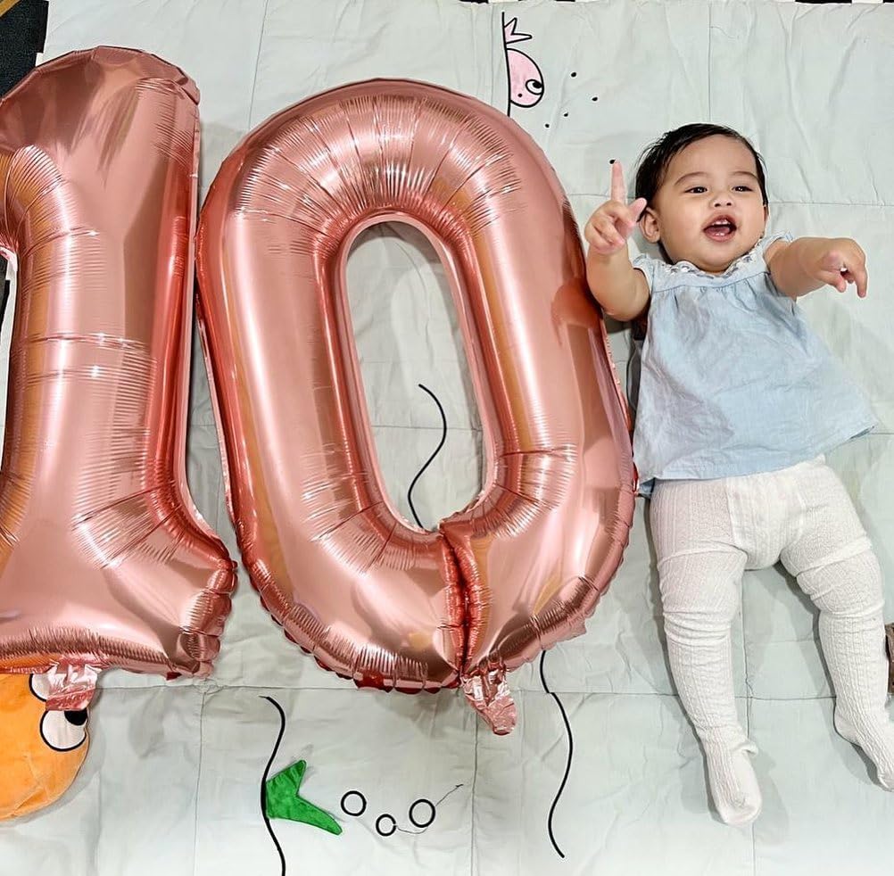 Rose Gold Number 9 Balloon - 40 Inch Giant Birthday Decoration for Boys & Girls | Perfect for 9th, 19th, 29th Parties