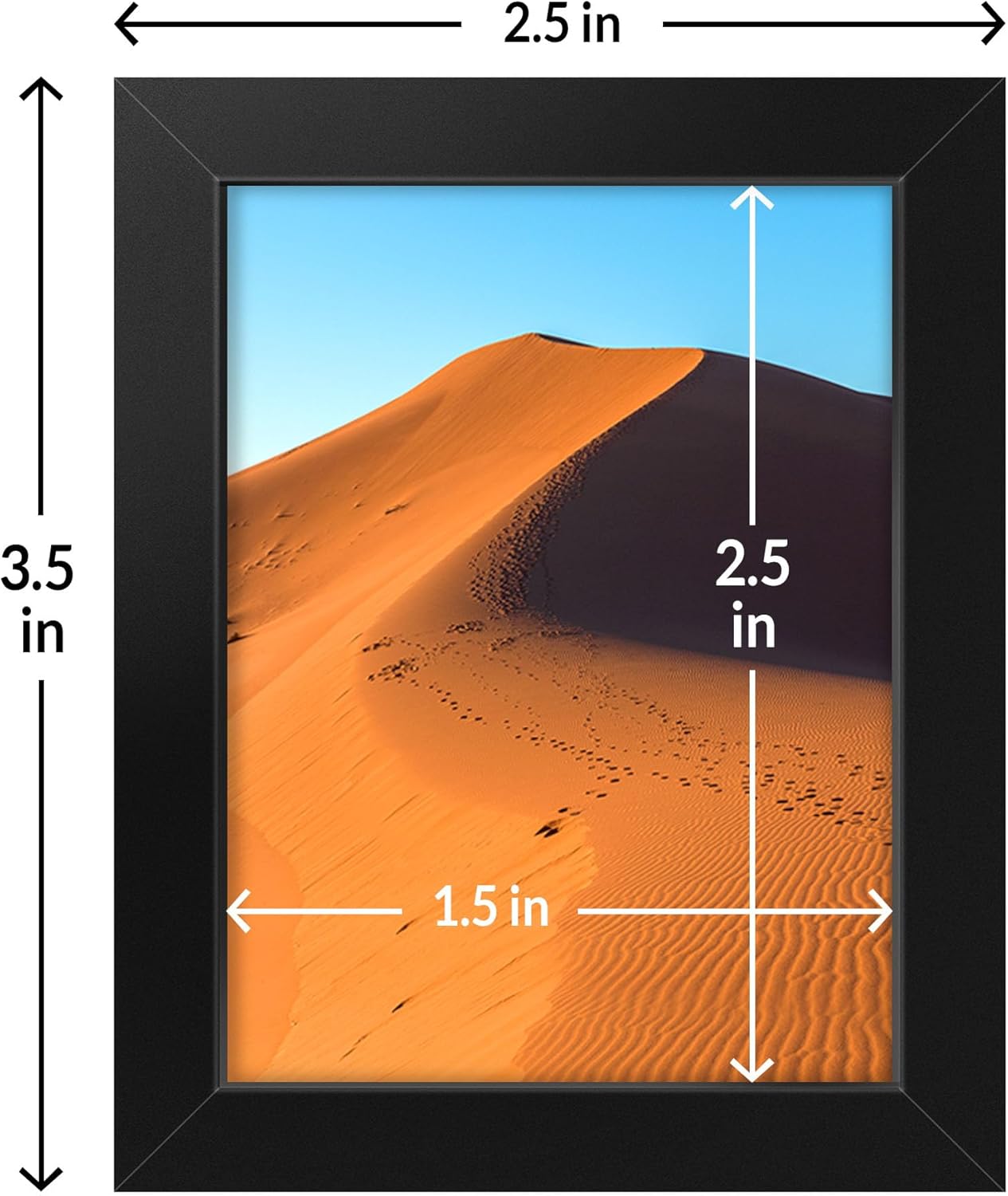 LaVie Home 2x3 Picture Frame - Classic Black Display Frame with HD Plexiglas, 1 Pack