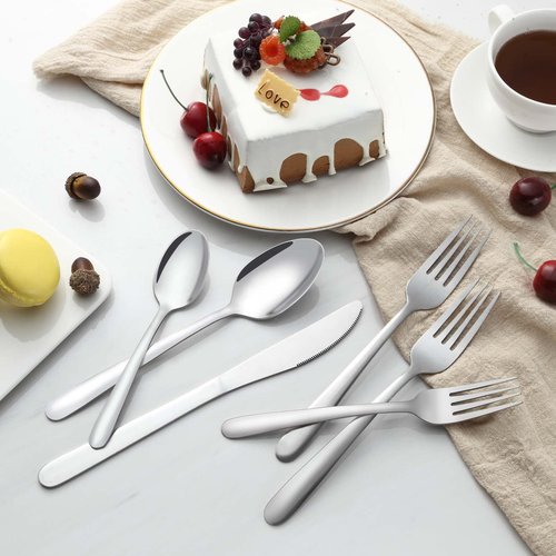 Gymdin 24 Pieces Dinner Forks, Forks Silverware(8 inches), Food Grade Stainless Steel Flatware Forks, Mirror Polished & Dishwasher Safe, Using for Home, Restaurant or Kitchen