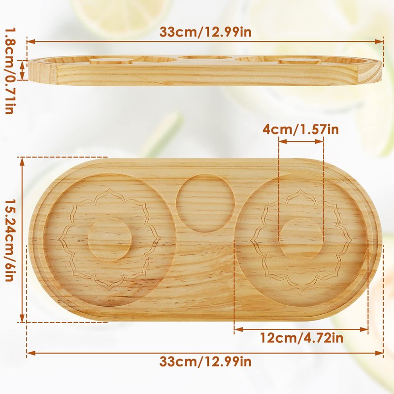 Abizarch Bamboo Sugar Salt Rimmer - Double Plate Bar Glass Rimmer Salt Box Spice Container Bartender Tool for Cocktail and Margarita
