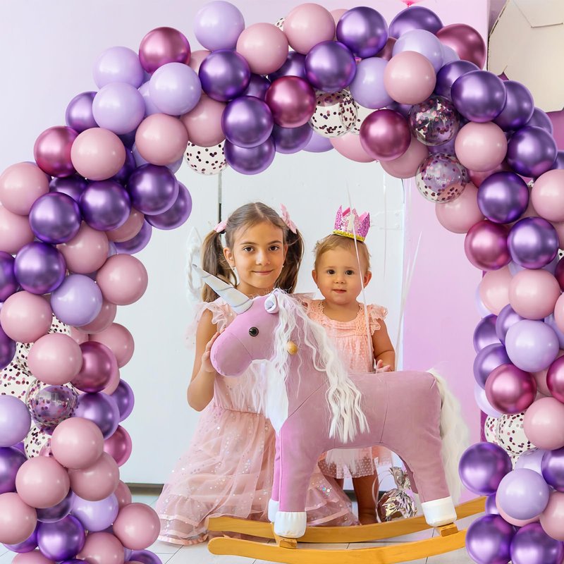 OuMuaMua Pink and Purple Balloons, 62Pcs Light Pink Balloon Lavender Balloon Purple Latex Balloons for Women Girls Birthday Baby Shower Wedding Princess Party Decorations, 12 Inch