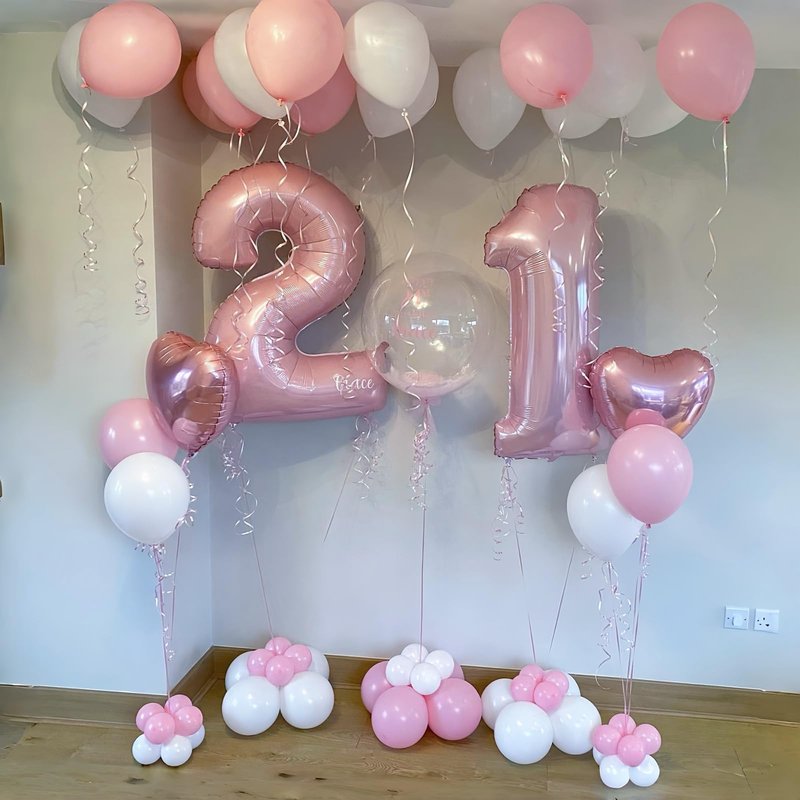 40 Inch Balloon Number 2 Pastel Pink, Large Foil Light Pink Number Balloons Set 0-9 for Girls Women, Digital 2 Helium Balloons for Girls 2nd Birthday Graduation Princess Party Decorations