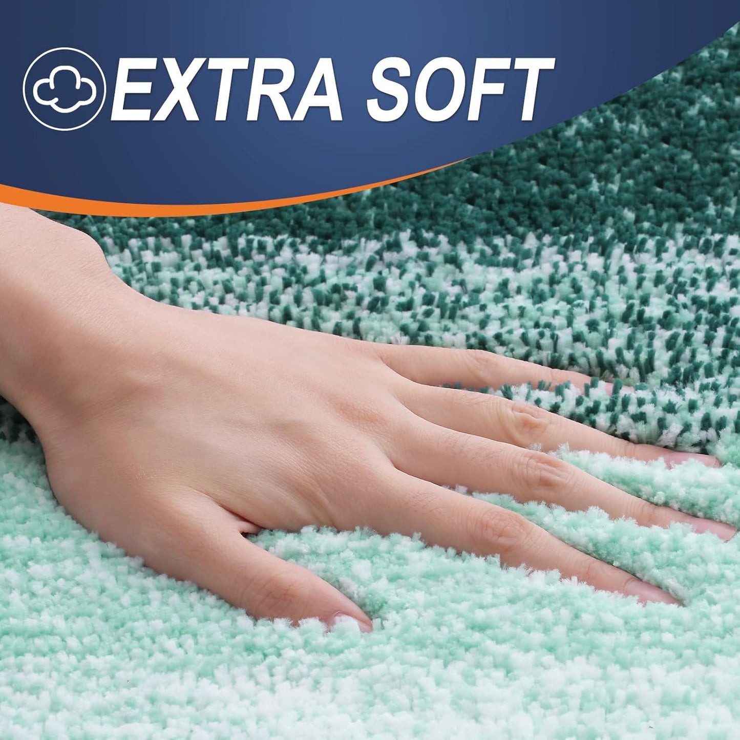 OLANLY Bathroom Runner Rug - Extra Soft Microfiber Mat with Rubber Backing | 59x24 Inches, Quick Dry, Blackish Green