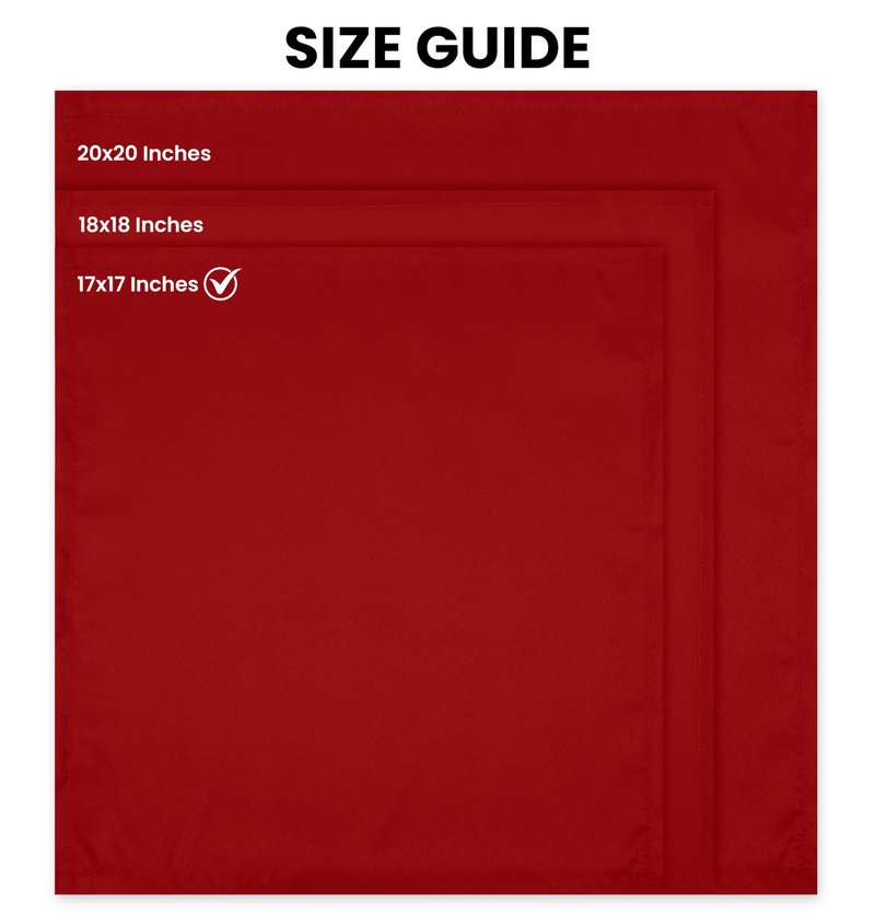 Utopia Home Red Cloth Napkins (12 Pack, 17x17 Inches), Ideal Dinner Napkins for Party, Wedding and Lunch/Dinner