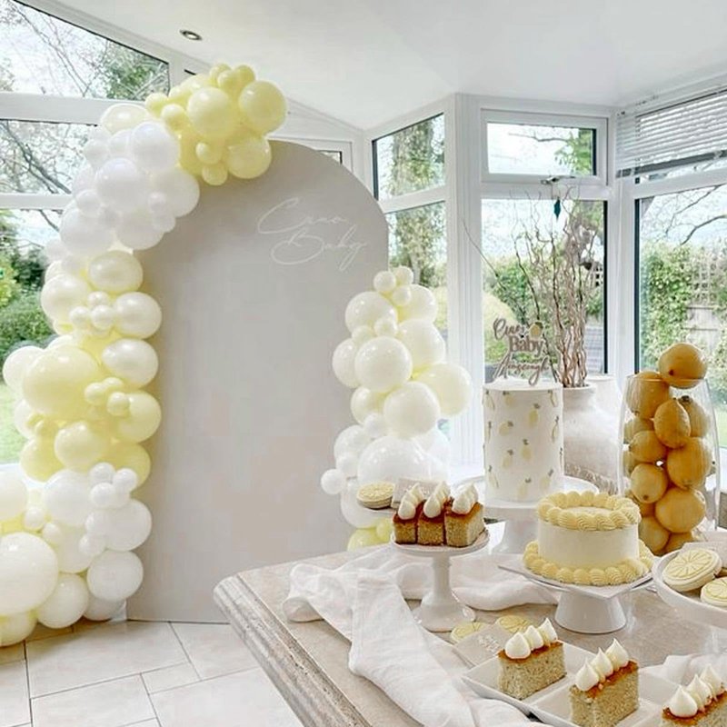 PartyWoo Beige Balloons 101pcs 12 Inch Cream Ivory White Balloons for Wedding Baby Shower Birthday Bridal Shower Graduation Engagement Easter Anniversary Tea Boho Party Decorations White-Q08