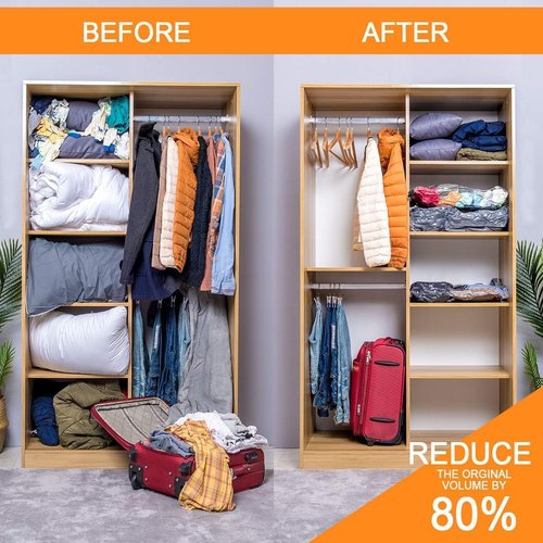 GONGSHI Vacuum Storage Bags, Space Saver Seal Bags For Clothing, Travel Luggage,Blankets, Comforters, Pillows, Clothes Storage.28 Combo
