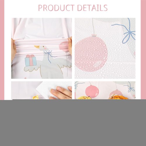 Honeydak 4 Pcs Silly Goose Birthday Party Tablecloths Pink 1st Baby Shower Gingham Table Cover Disposable Plastic Tablecloths Goose Theme Party Supplies for 1st Boys Girls Summer Decorations