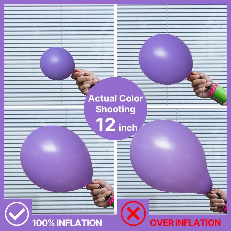 PartyWoo Purple Balloons 100pcs Different Sizes of 18 12 10 5 Inch Purple Balloon Arch Kit Garland for Birthday Engagement Wedding Bachelorette Bridal Shower Butterfly Party Decorations Purple-Y15