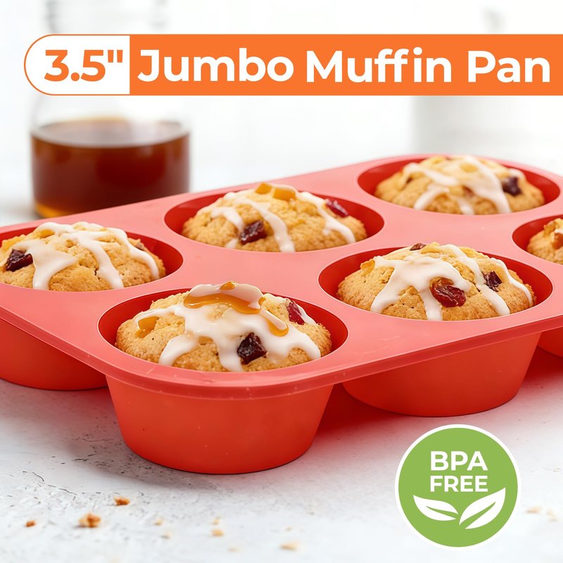 CAKETIME Silicone Mini Muffin Pan 3 Pack 24 Cups Nonstick Mini Cupcake Pan for Baking Muffins Cupcakes Egg Bites Fat Bombs