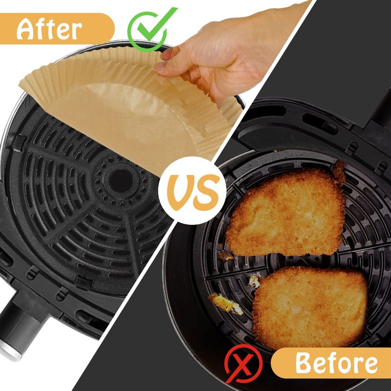 SIUDANGKA Air Fryer Liners for Ninja Air Fryer, 125 Pcs Disposable Paper Liner for most 4-8QT AirFryer