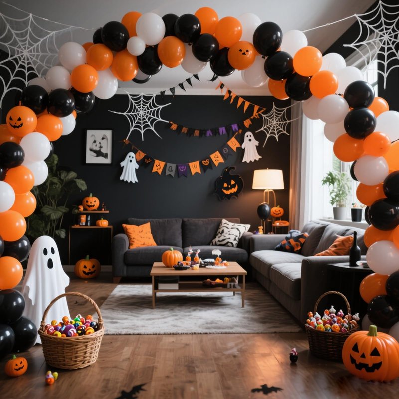 RUBFAC 129pcs Orange Balloons Different Sizes 18/12/10/5 Inches, Burnt Orange Fall Balloon Arch Kit Garland for Halloween Thanksgiving Party Baby Shower Birthday Decoration