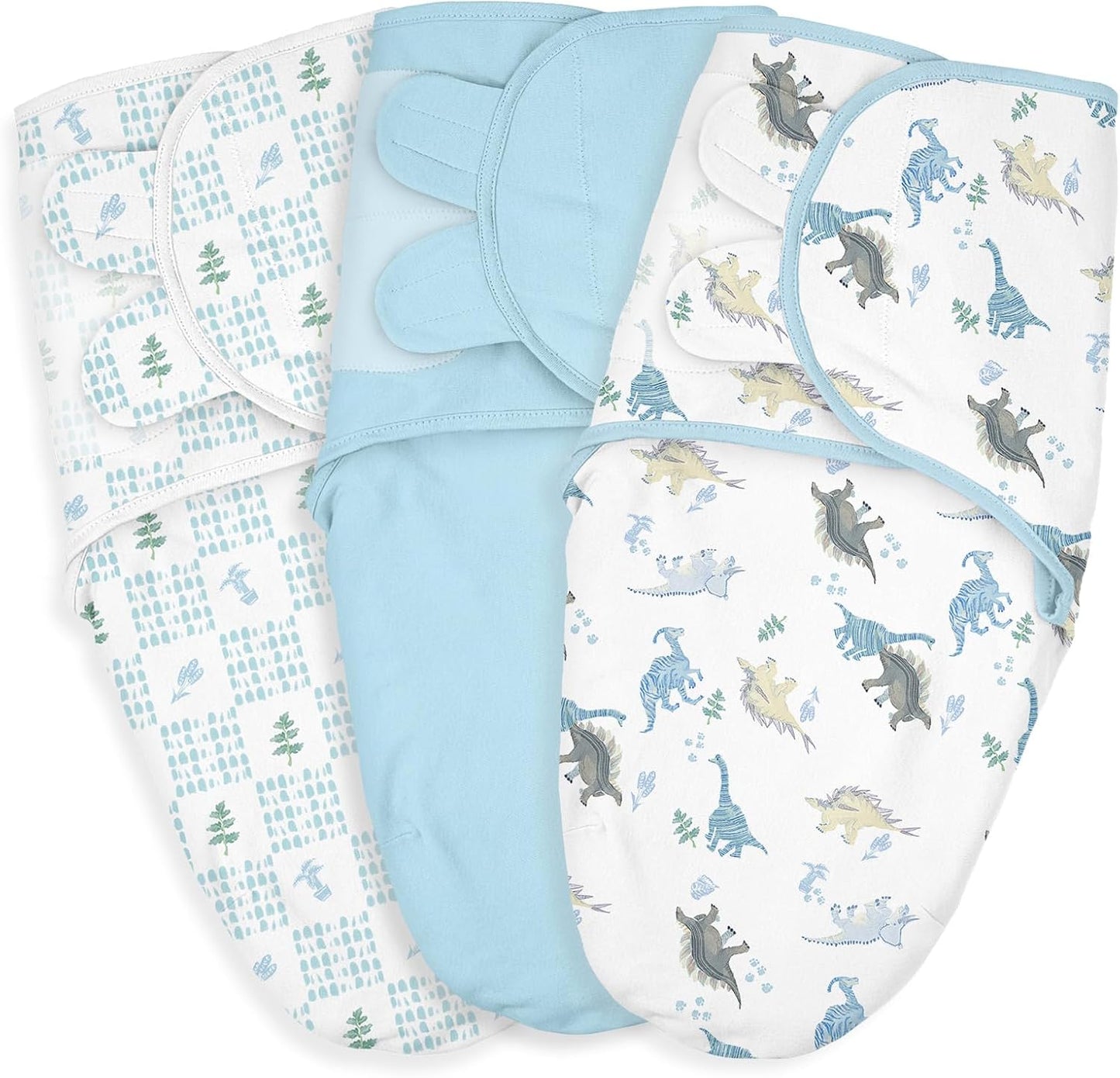 SwaddleMe Baby Swaddle Sleep Sacks - 3-Pack Organic Cotton Wraps with Adjustable Wings | Breathable Blankets for 0-3 Months