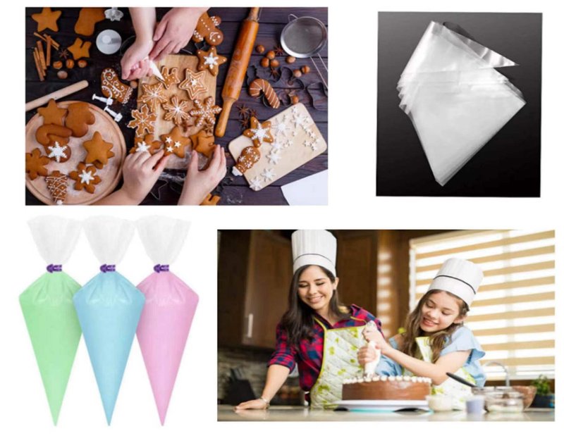 Piping Bags,100pcs 12 Inch Anti Burst Disposable Cake Decorating Bags,Non-Slip Pastry Bags-Ideal for Cakes,Cream Frosting and Cookie Decorating