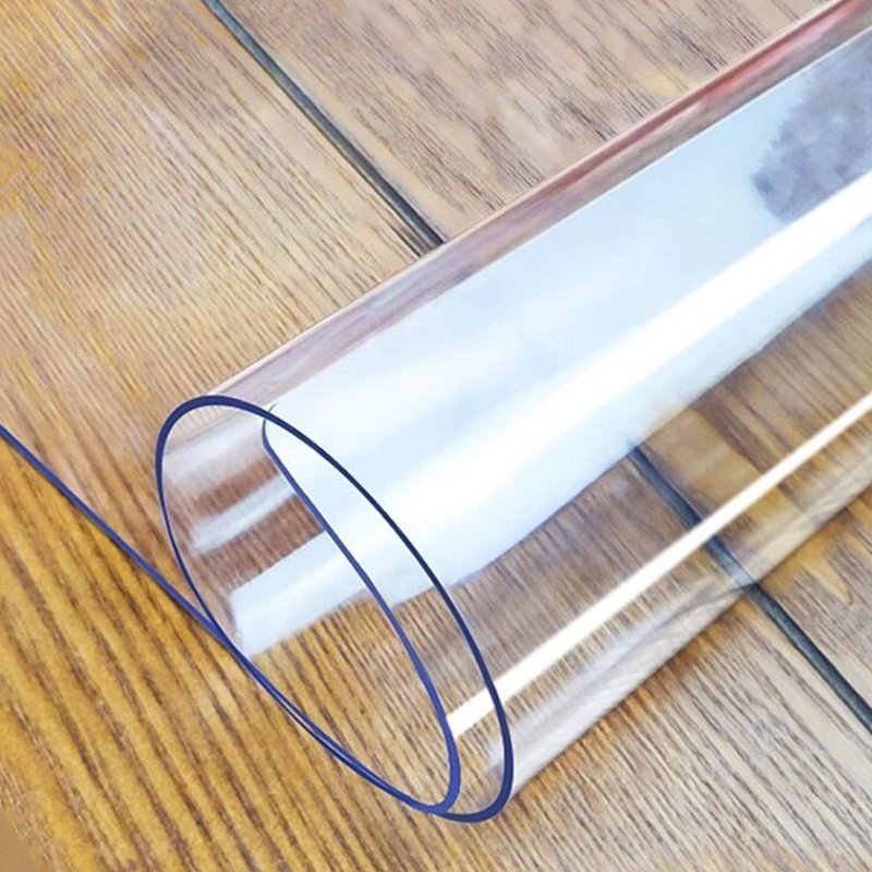 LovePads Clear Table Cover Protector, 46 x 66 Inch 2mm Thick Plastic Table Cover, Table Protector for Dining Room Table, Waterproof Dresser Cover Top for Kitchen, Coffee, Writing Desk