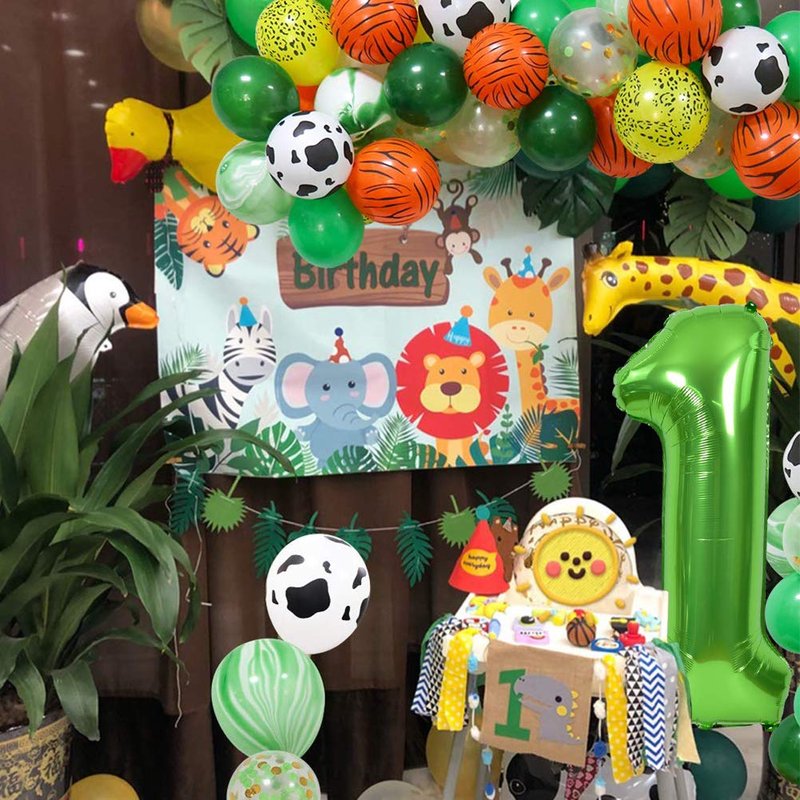 TONIFUL 40 Inch Large Green Numbers Balloons 0-9, Number 1 Digital 1 Helium Foil Mylar Big Number Balloons for 2026 Graduation New Year Eve Birthday Party Anniversary Supplies Decorations