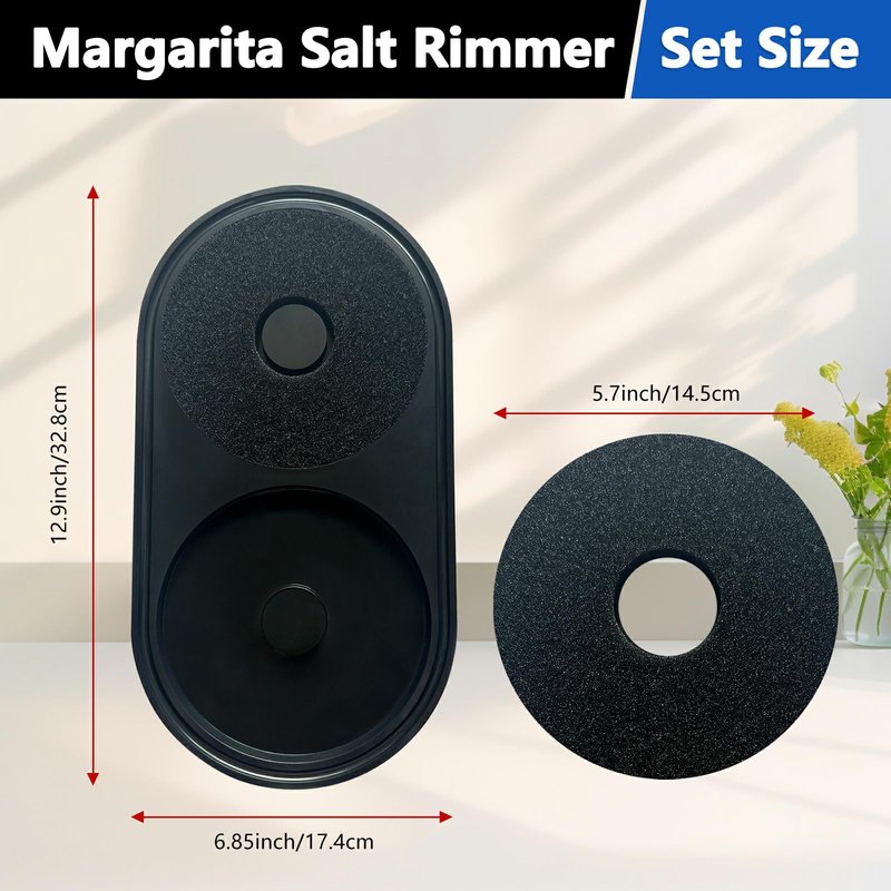 KKJCXY Bar Glass Rimmer All in-One Margarita Salt Rimmer Set for Cocktails, Salt and Sugar Rimmer Tray for Drinks - Drink Rimmer, Glass Rimmer for Margarita Rim, Cocktail Rimmer for Bar Tool