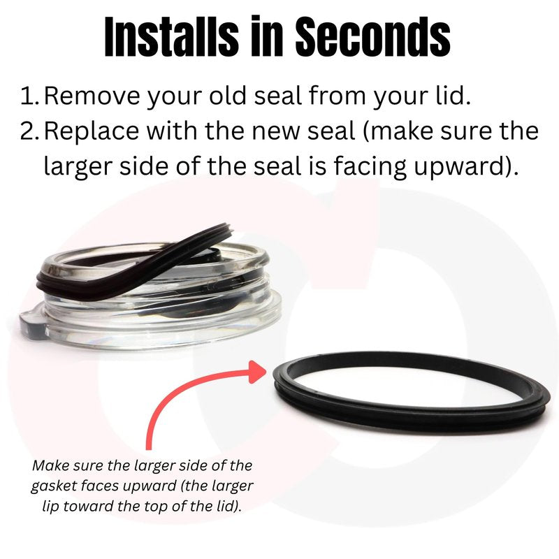 Captain O-Ring – Replacement Lid Seal Gaskets for Yeti Stainless Steel Insulated Tumbler Mugs (3 Pack) [30 oz Lid Size]