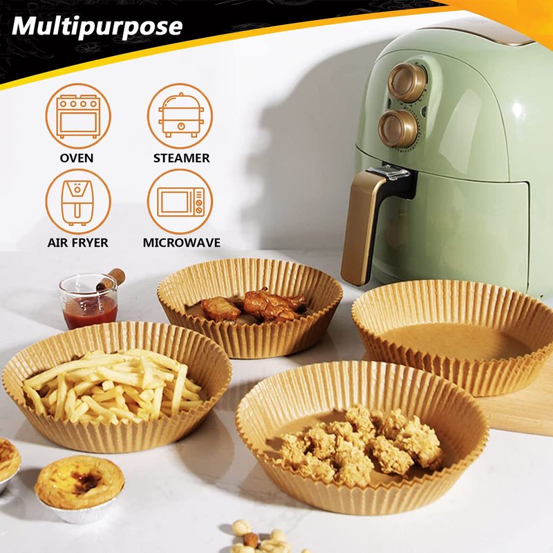 Air Fryer Liners Disposable for Ninja 4QT AF101, Airfryer Liners Round 9.5 Inch Air Fryer Paper Liners Non-stick Air Fryer Parchment Paper Liners Oil Resistant, Waterproof for 4-8Qt Basket