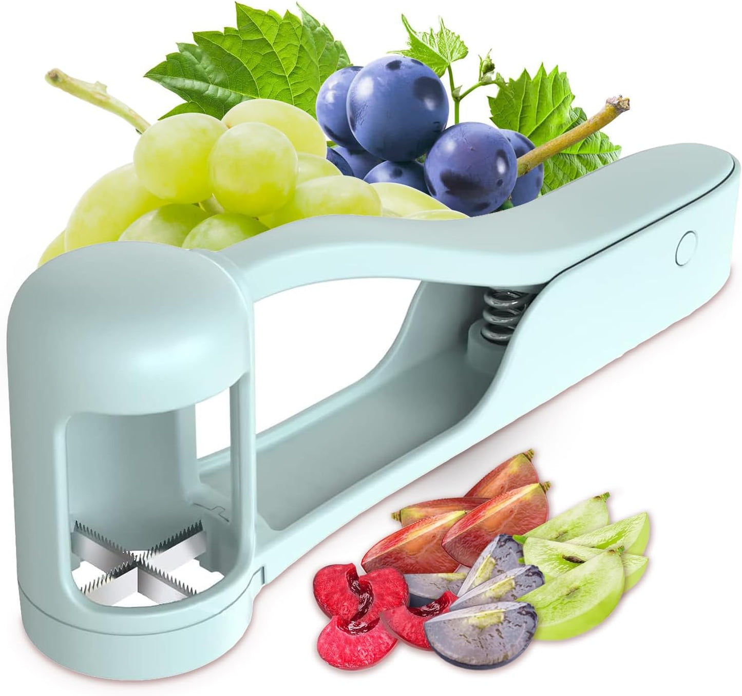 Skiennix Grape Cutter Tool - Safe Kitchen Fruit Slicer for Kids | Handheld Cutter for Small Fruits