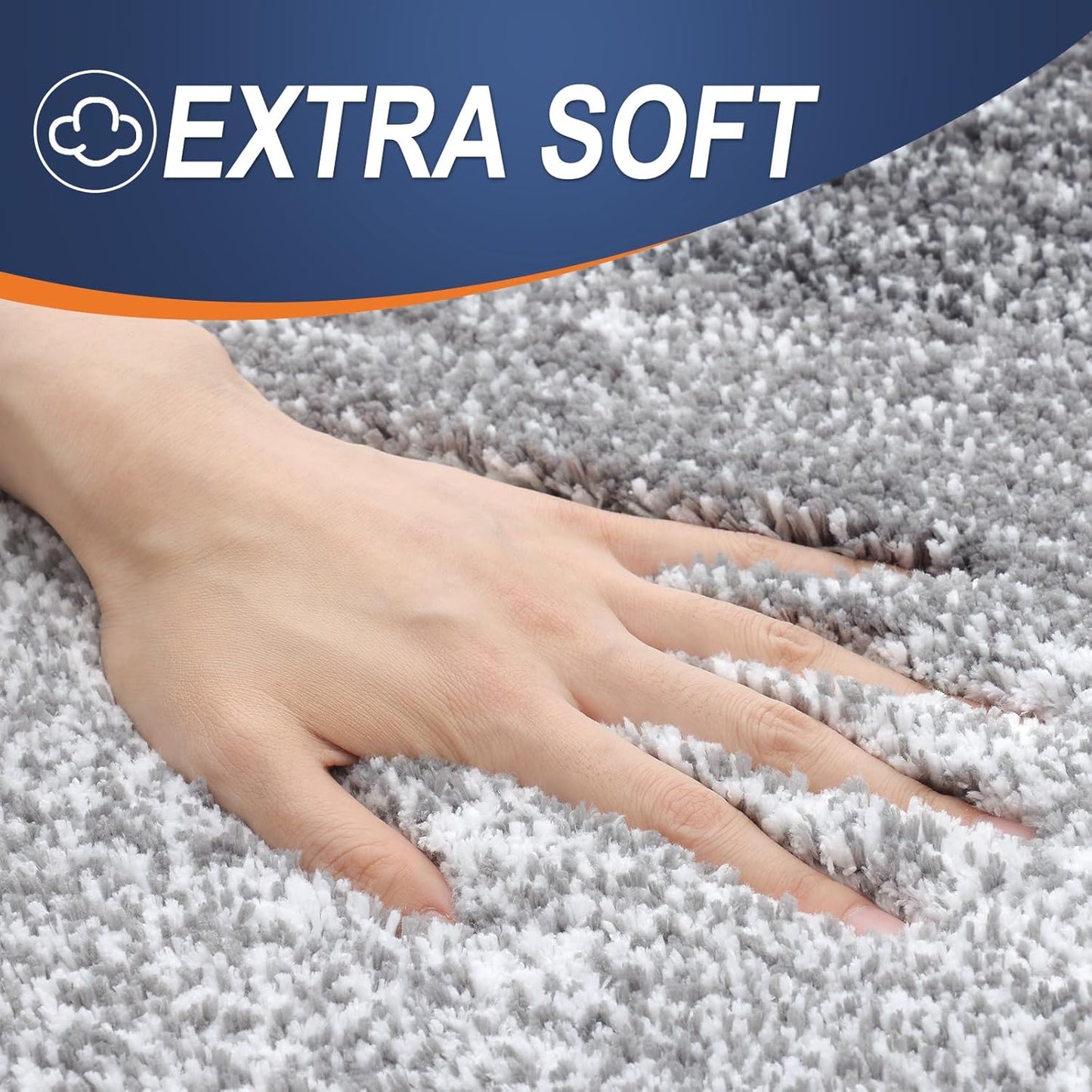 OLANLY Large Bathroom Rugs - Extra Soft Microfiber Mat 50x30 | Quick Dry, Machine Washable, Grey