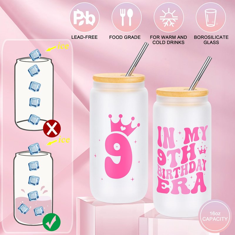 JTENGTOP 9 Year Old Beautiful Teen Girl Birthday Gifts Ideas, Gift Gifts for 9 Year Old Sweet Teen Girls, Top 9th Birthday Decorations Basket Set of 6