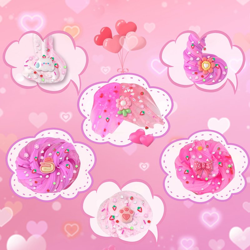 6 Pack Slimes, Pink Slime Kids, Cloud Slime kit for Girls Ages 8-12, Toys for Girls and Boys, for Kids Slime Set Party kit Goodie Bag Stuffers, 4 5 6 7 8 9 10 Year Old Girl Birthday Gift Cute Stuff