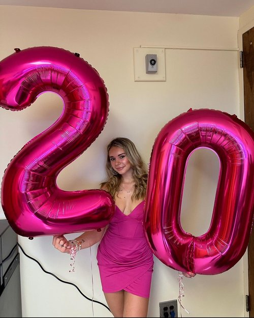 Hot Pink Number 0 Balloon 40 Inch, 0 Balloon Number for 10th 20th 30th 40th 50th 60th Birthday Decorations, Hot Pink Party Supplies