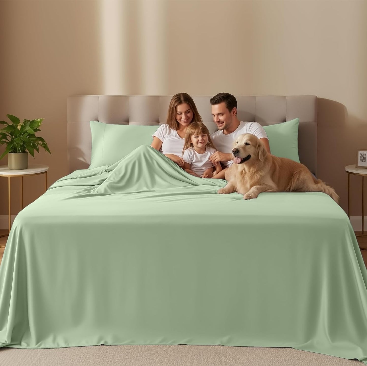 Utopia Bedding Queen Size Sheet Set - Soft, Breathable Microfiber | 4-Piece in Sage, Oeko-Tex Certified