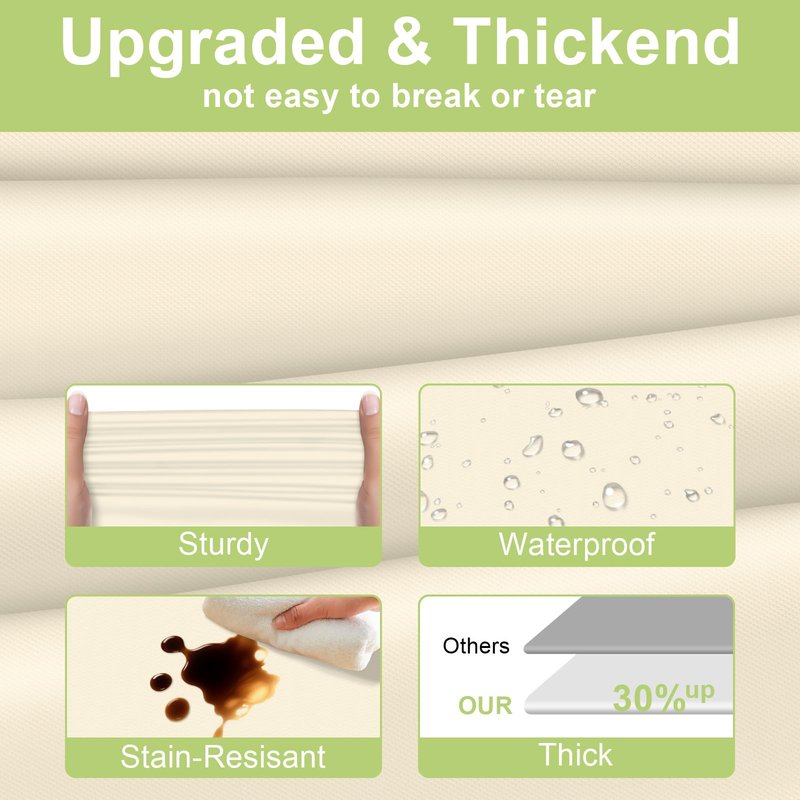 QIKSION Ivory Plastic Table Cloth Disposable 3 Pack, 54 x 108 Inch Beige Tablecloths for Party, Baby Shower, Harvest, Fall, Thanksgiving Decorations, Cream Rectangle Table Cover