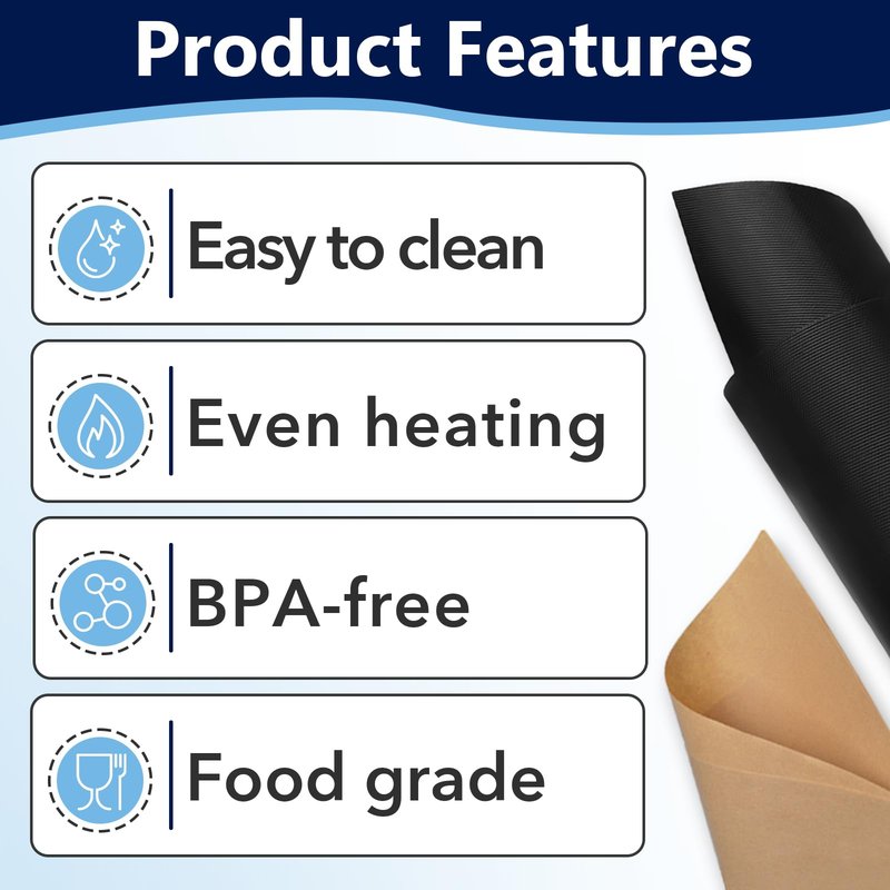 100PCS Parchment Paper for Gourmia Toaster Oven Air Fryer GTF7460 and 4PCS Oven Liners for Gourmia Toaster Oven, Airfryer Liner with Non-stick Coating