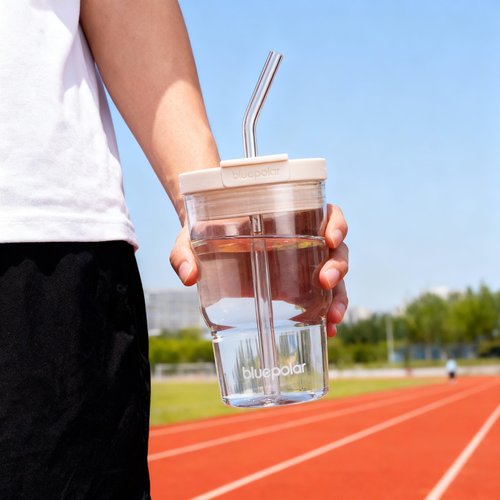 Iced Coffee Glasses with Lids and Straws,Car Cup Holder Friendly, Leakproof Portable Tumblers for Cold Brew, Juice & Smoothie, Ideal for Travel, Office & Gym, BPA-Free Reusable (pink,16, ounces)