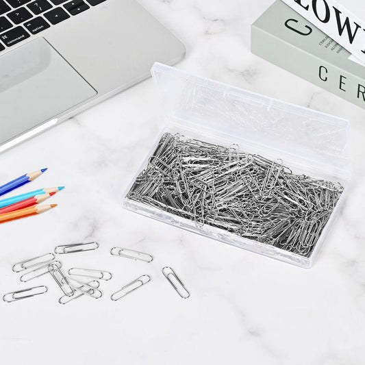 Krvyrn 400 Pcs Medium Paper Clips,1.3 inch Smooth Paperclips Metal Paper Clip for Office, School and Teacher Supplies