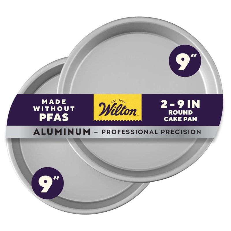 Wilton Performance Pans Aluminum Round Cake Pan, 9 x 2 in., Pack of 2