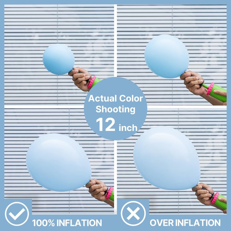 PartyWoo Baby Blue Balloons 101pcs 12 Inch Light Pastel Sky Aqua Blue Balloons for Graduation Baby Shower Gender Reveal Weddings Easter Birthday Bachelorette Anniversary Party Decorations Blue-Q13
