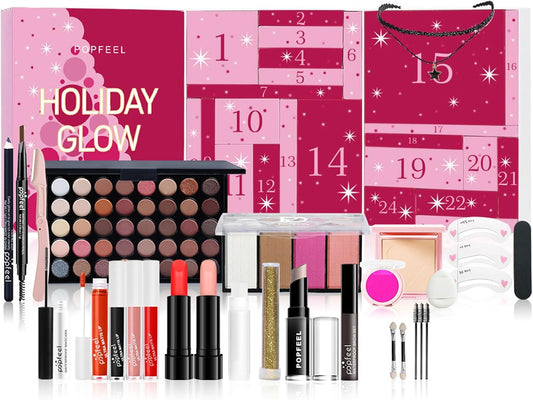 MYUPDALIN Makeup Kit - Complete Makeup Set for Teens & Women | Holiday Advent Calendar Surprise
