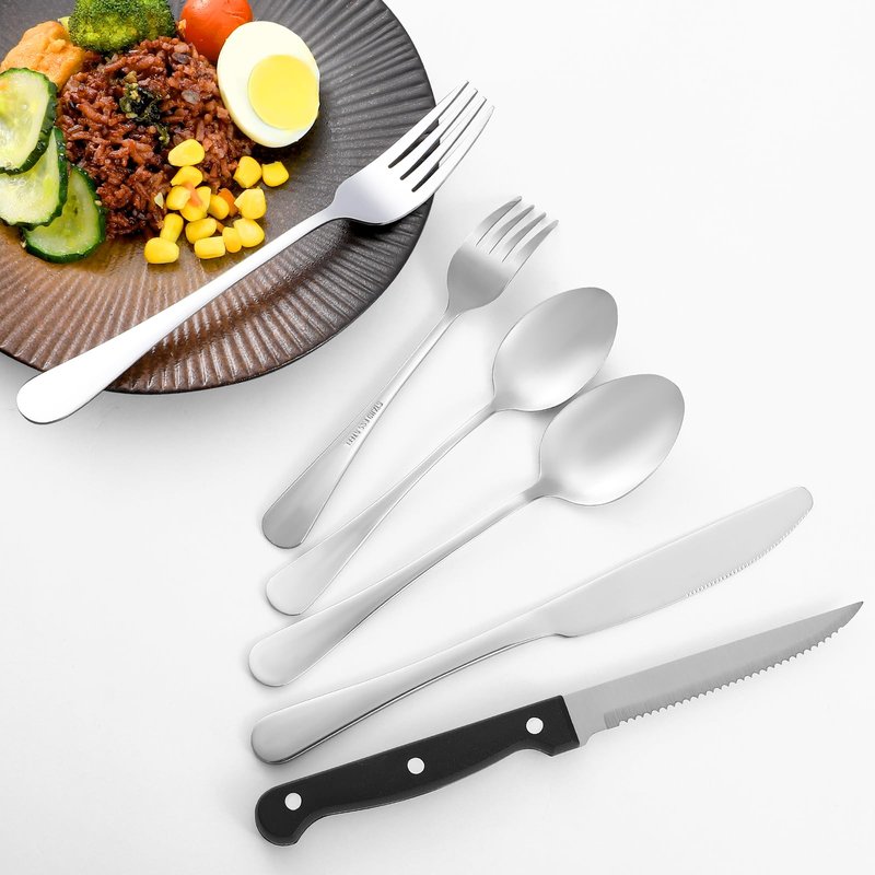 8 Pcs Dinner Forks Set, Food Grade Stainless Steel Forks Silverware, Metal Fork, Flatware Fork for Home, Kitchen or Restaurant, Mirror Polished, Dishwasher Safe, 8 Inches