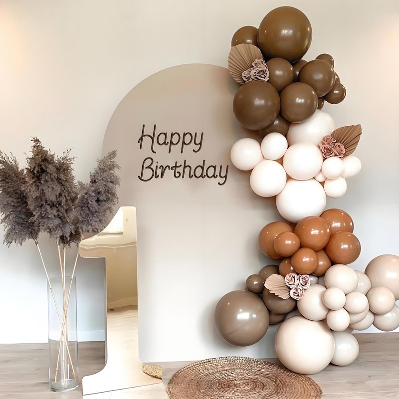 Dark Brown Balloons 12 inch, Brown Latex Balloon 50pcs Party Balloons for Coffee Birthday Baby Shower Wedding Anniversary Party Decorations