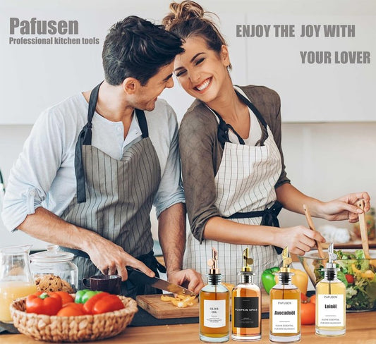 Pafusen 6 Pack Auto Flip Olive Oil Dispenser, Liquor Pour Spout, Oil Dispenser for Kitchen, Easily Turn Your Bottles into Dispensers for Liquor, Vinegar, Coffee Syrup or Oils, Weighted Pourer, Silvers