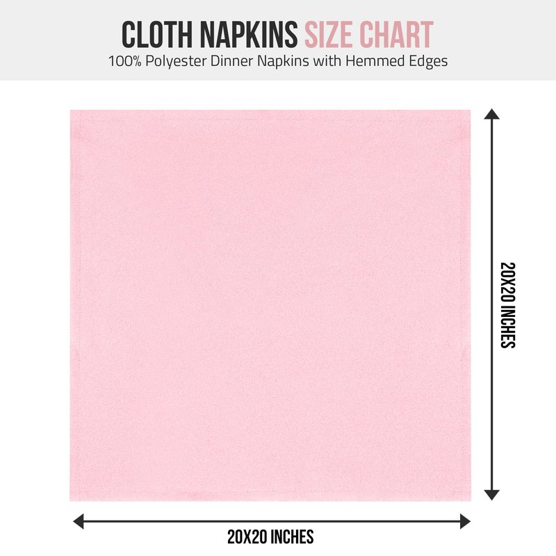 Utopia Home Pink Cloth Napkins (12 Pack, 20x20 Inches), Ideal Dinner Napkins for Party, Wedding and Lunch/Dinner