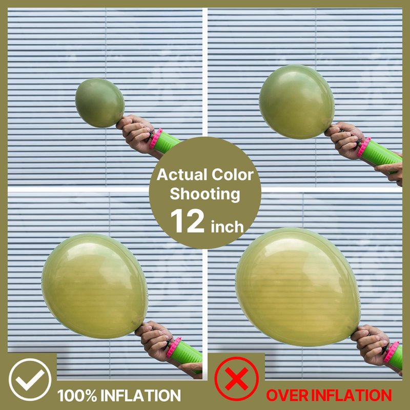PartyWoo Sage Green Balloons 100pcs Different Sizes of 36 18 12 10 5 Inch Olive Boho Green Latex Balloon Arch Kit for Wedding Birthday Dinosaur Jungle Golf Football Theme Party Decorations Green-F11