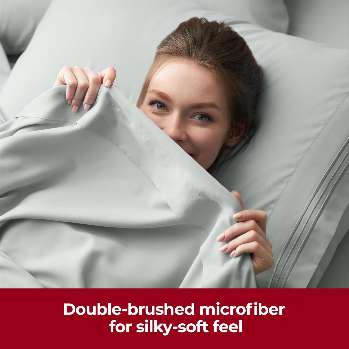 Mellanni Extra Deep California King Sheets - Hotel Luxury, Ultra Soft & Cooling - 4 PC Set in Spa Mint