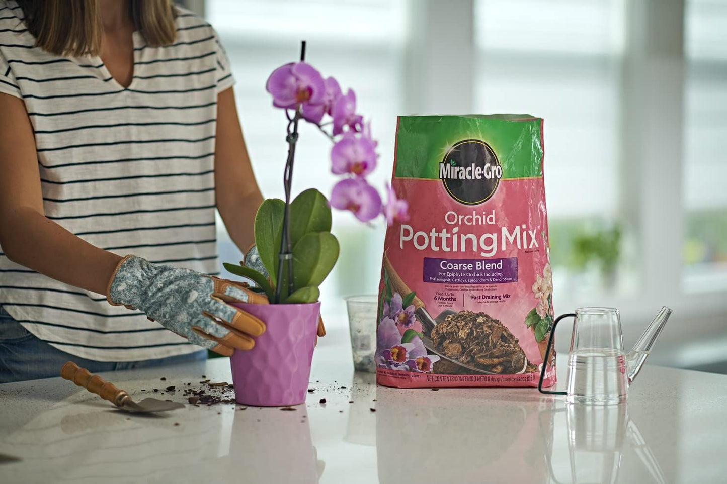 Miracle-Gro Orchid Potting Mix - Coarse Blend for Healthy Growth | 8qt. 2-Pack