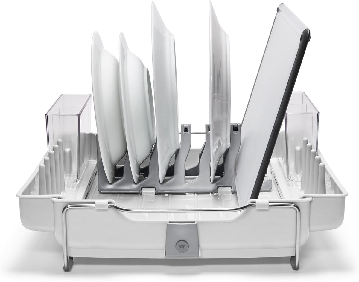 OXO Good Grips Foldaway Dish Rack - Space-Saving Design for Efficient Drying | Compact & Durable