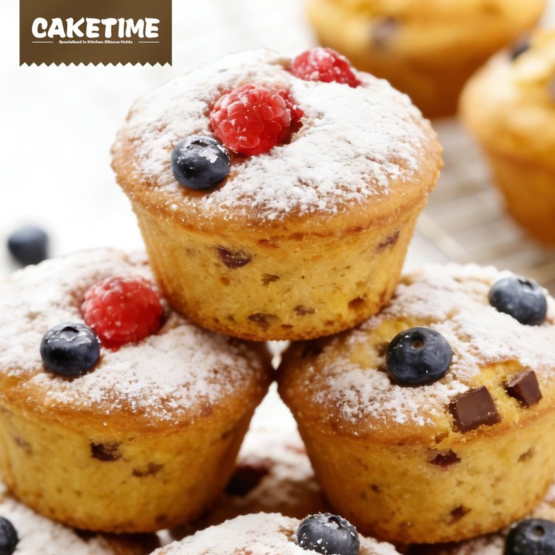 CAKETIME Silicone Mini Muffin Pan 3 Pack 24 Cups Nonstick Mini Cupcake Pan for Baking Muffins Cupcakes Egg Bites Fat Bombs
