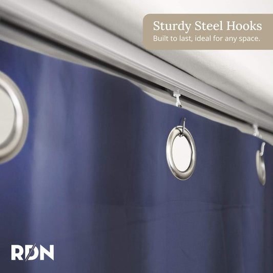Room/Dividers/Now Curtain Track Hooks 20 Pack - Durable Ceiling Track Roller Hooks for Curtains - Smooth Glider Curtain Tracks Rollers for Dividers or Closet Use - White Plastic and Steel Construction