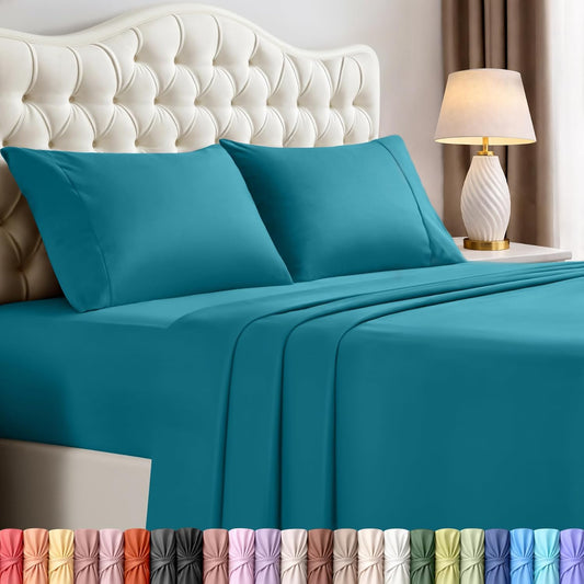 Utopia Bedding Full Size Sheet Set - Soft, Breathable Microfiber | 4-Piece in Denim Blue