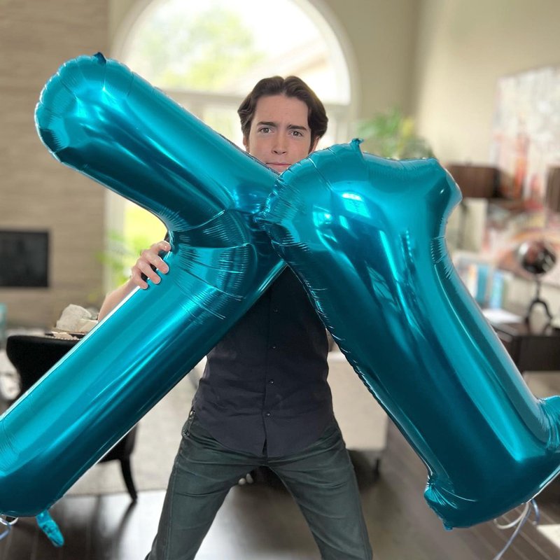 Light Blue Number 5 Balloon 40 Inch, 5th Birthday Party Decorations for Children, Giant 5 Foil Balloon for Party Supplies